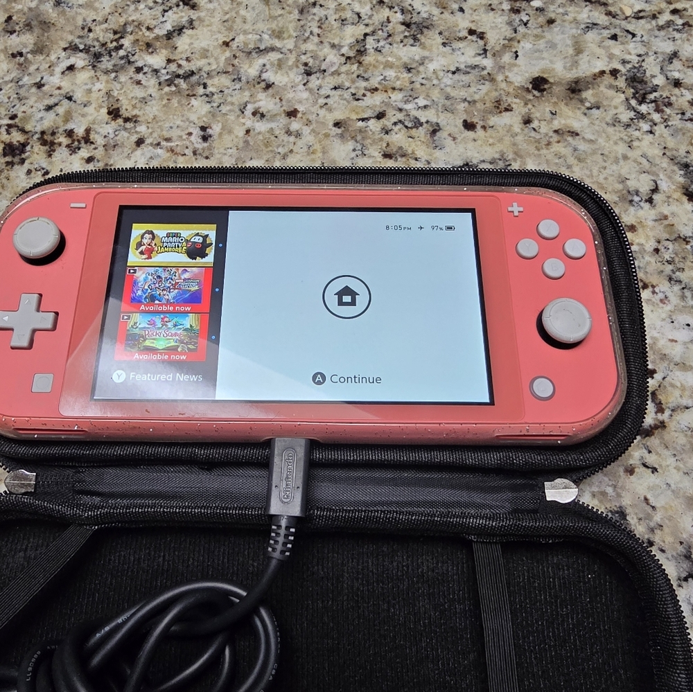 Nintendo switch lite with case